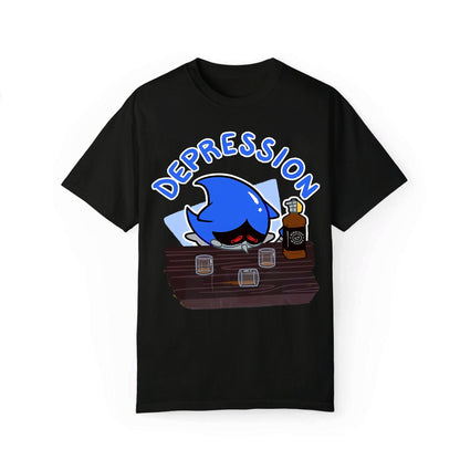 Sonic Depression Meme Tee – Funny Gaming Shirt for Fans