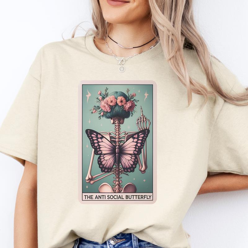 Tarot Card Mental Health T-Shirts - Print is Sublimation, Unisex Non-Fitted T-Shirt,Funny Tee, Gift Idea, Relaxed Fit, Casual Apparel,Great with Jeans Top Womenswear