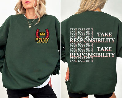 Take Responsibility Mouthwashing 2 sides Sweatshirt, Mouthwashing Crewneck Sweatshirt, Pony Express, Game Shirt