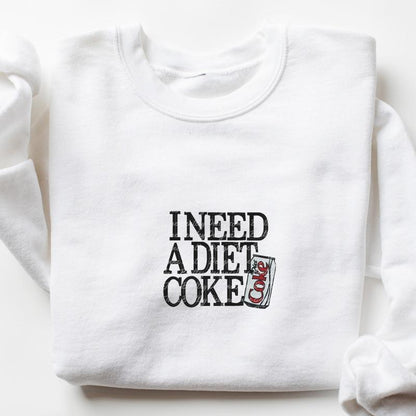 Diet Coke Sweatshirt T Shirt, I Need A Diet Coke, Diet Coke Shirt, Retro Coke Sweatshirt, Trendy Sweatshirt, I Need A Diet Coke, Funny Shirt, Soda Lover Shirt, Coke Lover Sweater,Trending, Bestseller, Soft Girl, Diet, Coke, Soft Drink, Preppy, Soda, Pop