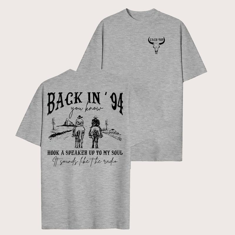 Zach Top Back In 94 Shirt, Country Music Sweater, Tour Merch, Concert Clothing, Unisex Tshirt