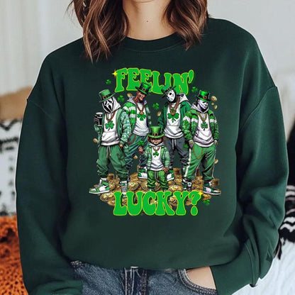 Feelin' Lucky Horror Sweatshirt – St. Patrick’s Day with a Spooky Twist