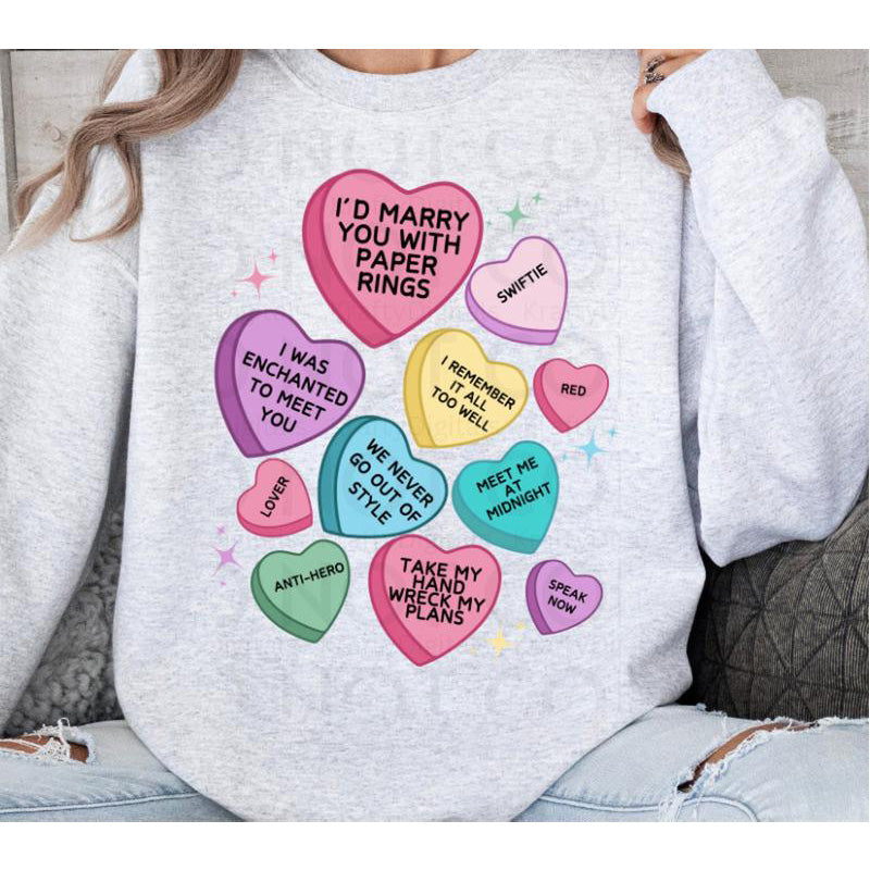 Taylor Valentines, Valentines Taylor Version, Lover, Candy Heart, Valentines Shirt, Women Outfit, Youthful Style 1PMAI