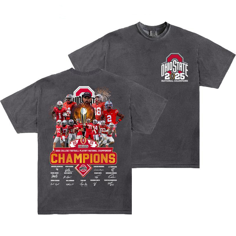 Ohio State Buckeyes 2025 National Champions T-shirt, College Football Playoff National Championship Rose Bowl Tee, College Football Game Day Merch