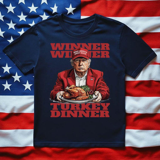 Donald Trump Winner Winner Turkey Dinner Shirt, President Trump 47 t-shirt - Hiyatee