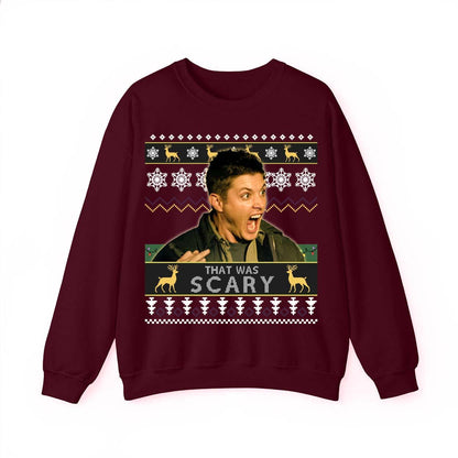 Dean Winchester That Was Scary Ugly Sweater Shirt, Movies Quote Shirt, Supernatural Winchesters, Winchester Brothers Shirt