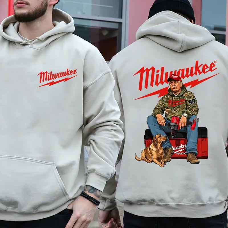 Milwaukeee Trump Camo Cotton Hoodie, Fuel Hand Drill Dog Hunt Tee 16NOV24TT6 Womenswear Check - Hiyatee