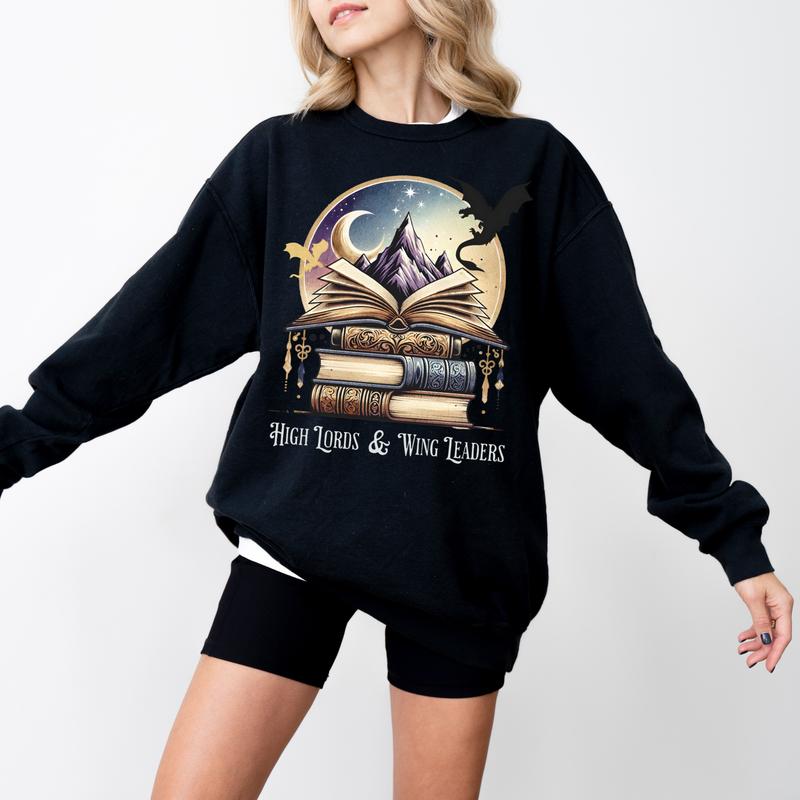 High Lords and Wing Leaders Sweatshirt, ACOTAR Merch, YA Fantasy, Bookish Merch, Bookworm, Fourth Wing Merch, Book Lover Sweatshirt, Bookworm Shirt