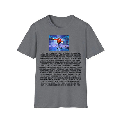 Dr. Eggman Meme T-Shirt - Funny Shadow the Hedgehog Announcement Quote