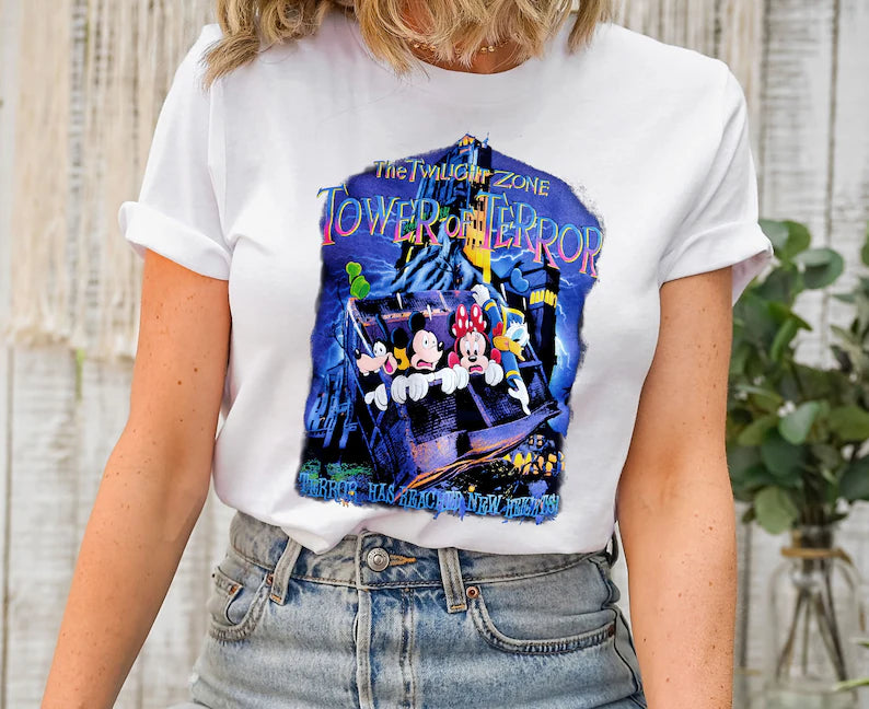 The Twilight Zone Tower Of Terror Vintage T-Shirt – Spooky & Retro Theme Park Tee